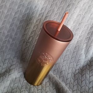 STARBUCKS ROSE GOLD OMBRE TUMBLER